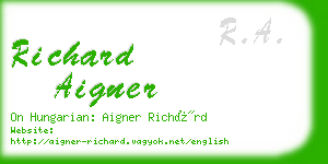 richard aigner business card